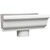 AMERIMAX HOME PRODUCTS 33010 5-Inch Galvanized End/Drop, White