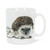 Abbott Collection 27-MUG-CN-03 Hedgehog Family Jumbo Mug, White/Grey