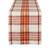 DII Thanksgiving & Fall Table Decoration Autumn Farmhouse Plaid, Table Runner, 14x72, Pumpkin Spice Orange