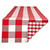 DII Gingham Check Tabletop Collection, Red, Table Runner, 14x108