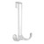 InterDesign Clarity Adjustable Over Door Double Organizer Hook for Coats, Hats, Robes, Clothes or Towels, Clear