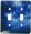 3dRose LSP_6197_2 Dark Blue Clouds Tile Pattern Double Toggle Switch, Multicolor