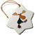 3dRose Funny Moose with Lacrosse Stick Art - Snowflake Ornament, Porcelain, 3-Inch (ORN_224760_1)