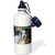 3dRose "Grey and white goat" Sports Water Bottle, 21 oz, White