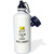 3dRose "Gold Crown Keep Calm And Love Buzzards" Sports Water Bottle, 21 oz, White