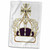 3D Rose Gold-Purple-and Faux Diamond Royal Crown Hand Towel, 15" x 22", Multicolor
