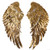 1Pair Sequins Wing Iron-on Patch Embroidered Clothes DIY Applique 12.65.7in Gold