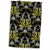 3D Rose Stylish Faux Gold Effect Damask Element On Black Background Hand Towel, 15" x 22", Multicolor