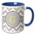 3dRose Grey and white chevron with yellow monogram initial G - Mugs (mug_222095_6)