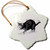 3dRose ORN_41471_1 Grey White Cat Snowflake Porcelain Ornament, 3-Inch