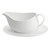 Porcelain Gravy Boat with Tray,17 oz White Ceramic Big Dripless Lip Spout for Gravy,Salad Dressings,Warming Sauces,Milk,Broth and More