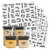 Talented Kitchen 375 Clear Kitchen Labels for Organizing Storage Canisters and Jars, Pantry Labels for Containers Preprinted, Black Script + Numbers +Date Stickers (Water Resistant)