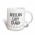 3dRose African Grey Parrot Dad Mug, 11 oz