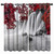 Artmyharbor Waterfall Window Curtain Waterfall Red Forest Print Home Draperies Grey and Red Natural Landscape Window Treatments Living Room Bedroom Window Drapes 2 Panel Set