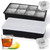 Ice Cube Trays Silicone,2 Pack Ice Cube Molds with Removable Lids,Stackable Ice Trays for Freezer,Ice Maker Reusable and BPA Free for Whiskey, Cocktail, Chilled Drink (8 Big Square Ice Cubes)