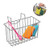 M SANMERSEN Kitchen Sponge Holder, Stainless Steel Kitchen Sink Caddy Organizer Sink Hanging Drain Basket for Brush Dishwashing Liquid Drainer Rack