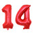 Yijunmca Red 14 Number Balloons Giant Jumbo Number 14 32" Helium Balloon Hanging Balloon Foil Mylar Balloons for Boys Girls 14th Birthday Party Supplies 14 Anniversary Events Decorations, 14 Red