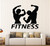 Vinyl Wall Decal Fitness Couple Muscle Gym Bodybuilding Stickers Large Decor (ig3982) Grey