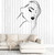DesignToRefine Vinyl Wall Decal Beautiful Girl Lips Beauty Hair Salon Barbershop Stickers Large Decor (1263ig) Grey