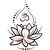 Large Vinyl Wall Decal Lotus Flower Yoga Hinduism Hindu Om Symbol Stickers Large Decor (ig4625) Grey