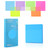 ZAOOTG 500 Sheets Transparent Sticky Notes- 3 x 3 Inch- Waterproof Clear Colored Memo Pads for Annotating, Translucent Sticky Notes for Office & School Supplies (10 Pads, Blue)