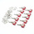 Willwin 10 pcs Mts-103 SPDT ON-Off-ON 3 Pin Latching Miniature Toggle Switch AC125V 6A (Red)