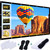 Projection Screen 100 inch, Washable 16:9 Foldable Anti-Crease Portable Projector Movies Screen for Home Theater Outdoor Indoor Support Double Sided Projection