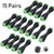15 Pairs 12V Male+Female 2.1x5.5MM DC Power Jack Plug Adapter Connector for CCTV Camera and LED Strip Light