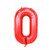 34" Jumbo Numbers 0(Zero) Foil Balloon, Red