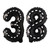 ESHILP 40 Inch Number Balloon Foil Balloon Number 38 Jumbo Giant Balloon Number 38 Balloon for 38th Birthday Party Decoration Wedding Anniversary Graduation Celebration, XXL Black 38 Number Balloon