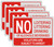 4 Pack No Loitering No Littering No Drinking of Alcoholic Beverages Signs Violators are Subject to Arrest Signs Metal Reflective 10" x 14" Rust Aluminum Waterproof Easy Mounting Outdoor Use