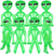OBANGONG 8 Pcs Inflatable Alien 33.5 Inch Jumbo Alien Inflate Toy Green Alien Balloon for Alien Theme Party,Birthday,Halloween Party Decorations