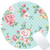 Wknoon Vintage Floral Round Gaming Mouse Pad Custom Design (Rose Flowers and White Polka Dots)