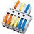 GKEEMARS 8 Pcs Electrical Wire Connectors, Compact Wire Splice Connectors Quick Terminal Blocks (3 in 6 Out)