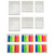 9 Pack Transparent Sticky Notes, Translucent Sticky Notes Set 750 Sheets, Clear Post it Notes See Through, Arrow Flag Tabs Colored Sticky Notes in 5 Colors for Page Marker, Bookmarks, Office, School