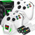 Controller Charger Station with 2x2550mAh Rechargeable Battery Packs for Xbox One/Series X|S Controller, Dual Charging Dock for Xbox One Controller Battery Pack with 4 Batteries Covers for Xbox