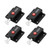 UtySty 4 Pack Automatic Slide Door Latch Lock Red Push Button Bolt Switch Spring Sliding Latches Bump Window Cabinet Cupboard Slide Locker Home Safety Hardware Furniture Cabinet Drawer Snib