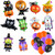 25 Pieces Halloween Foil Latex Balloons Halloween Balloons Witch Ghost Pumpkin Spider Ghost Giant Foil Balloon Colorful Halloween Party Balloons for Halloween Party Decoration Supplies