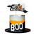 Unimall Happy Halloween Cake Topper Ghost Pumpkin Bat Black Glitter Cake Decorations for Halloween Ghost Pumpkin Themed Birthday Party Supplies