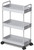 Ronlap 3 Tier Classic Storage Rolling Cart, Slim Storage Cart with Wheels Slide Out Storage Rolling Cart Organizer Plastic Utility Carts for Bathroom Laundry Room Kitchen Office Narrow Place, Grey