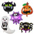 5 Pieces Halloween Balloons Large Size Halloween Mylar Foil Balloon kit Pumpkin Ghost Spider Bat Giant balloon for Halloween Party Terror Decorations