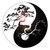 Large Vinyl Wall Decal Yin Yang Tree Zen Asian Style Stickers Mural (ig3676) Grey