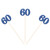 Pack of 10 Blue Glitter 60th Birthday Centerpiece Sticks Number 60 Table Topper Age Letter Decorations