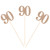 Pack of 10 Rose Gold Glittery 90th Birthday Centerpiece Sticks Number 90 Table Topper Adult Birthday Anniversary Pary Decorations