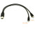 Duttek USB Type C Y Splitter Cable, Multifunctional 2 in 1 Charging Cable, USB 2.0 A Male to USB C Type C Male and Micro USB Male Charging Charger Cable Cord 0.3Meter Black