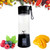 Personal Blender, Portable Blender with USB Rechargeable Mini Fruit Juice Mixer,Personal Size Blender for Smoothies, Shakes, Protein Shake and Baby Food Mini Juicer Cup Travel Size 380ML (BLACK)