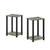 Furinno Simplistic End Table, 2-Pack, French Oak/Black