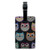 Graphics & More Cute Owl Pattern Leather Luggage Id Tag Suitcase Carry-on, Black