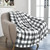 PAVILIA Flannel Fleece Throw Blanket for Sofa Couch Bed | Super Soft Velvet Plaid Pattern Checkered Decorative Throw | Warm Cozy Lightweight Microfiber | 60 x 80 Inches Plaid Grey/White
