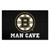 FANMATS 14394 Boston Bruins Man Cave Starter Mat Accent Rug - 19in. x 30in. | Sports Fan Home Decor Rug and Tailgating Mat